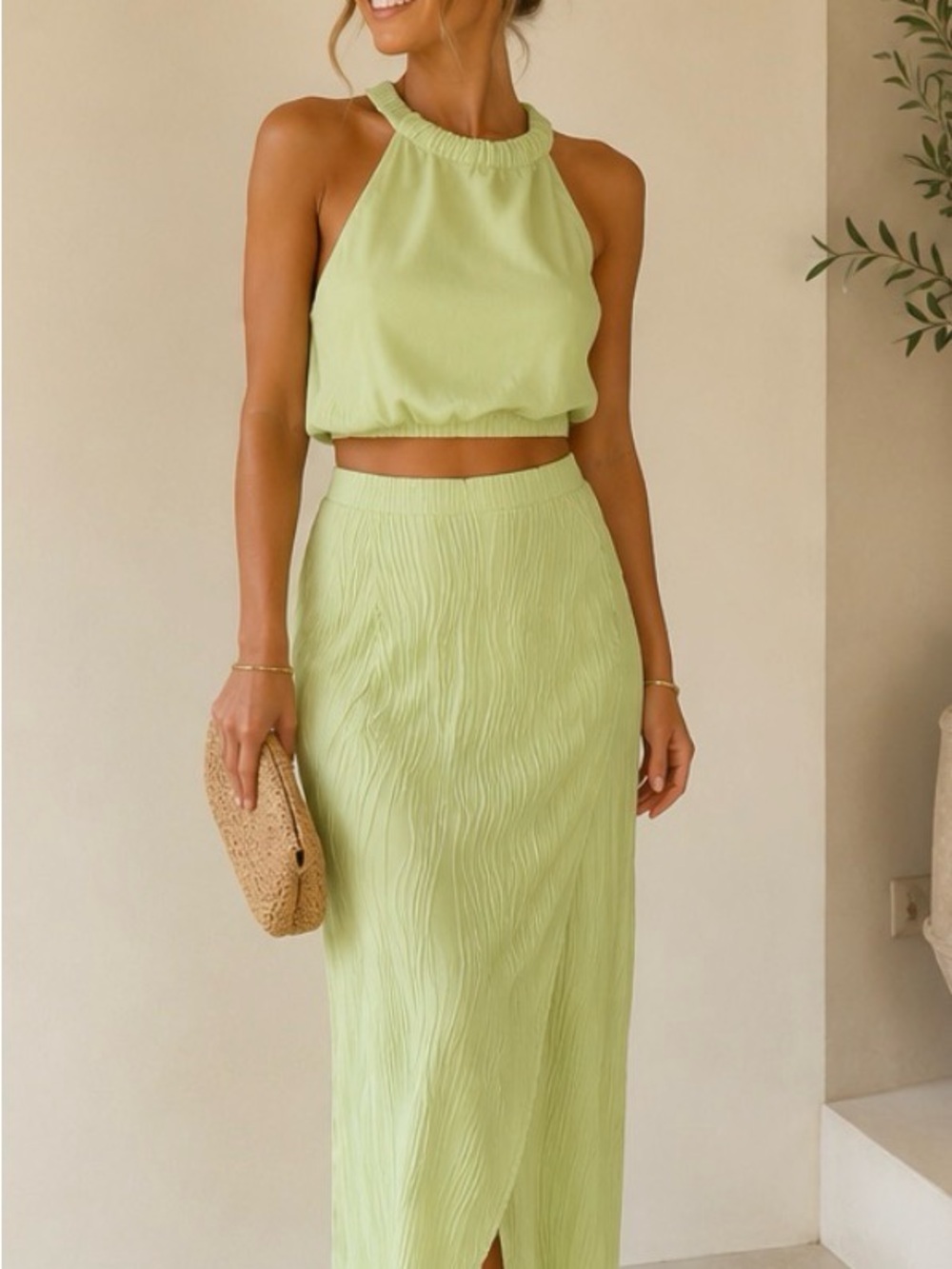 2 Piece Set - Lime Green - NEVER WORN